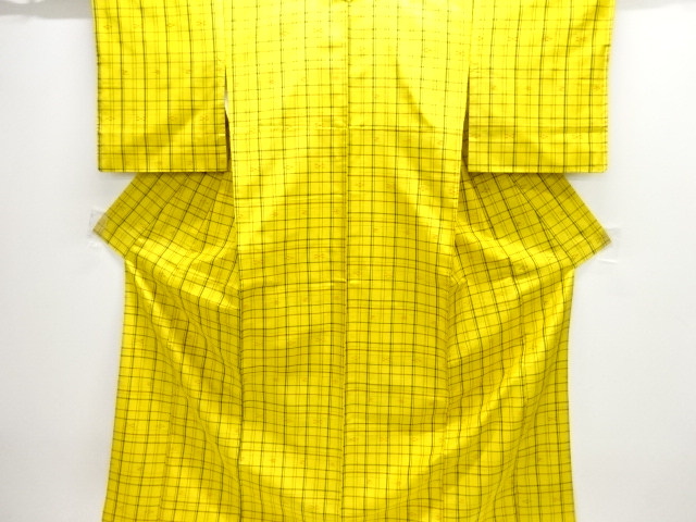 JAPANESE KIMONO / YONEZAWA TSUMUGI / WOVEN GRID